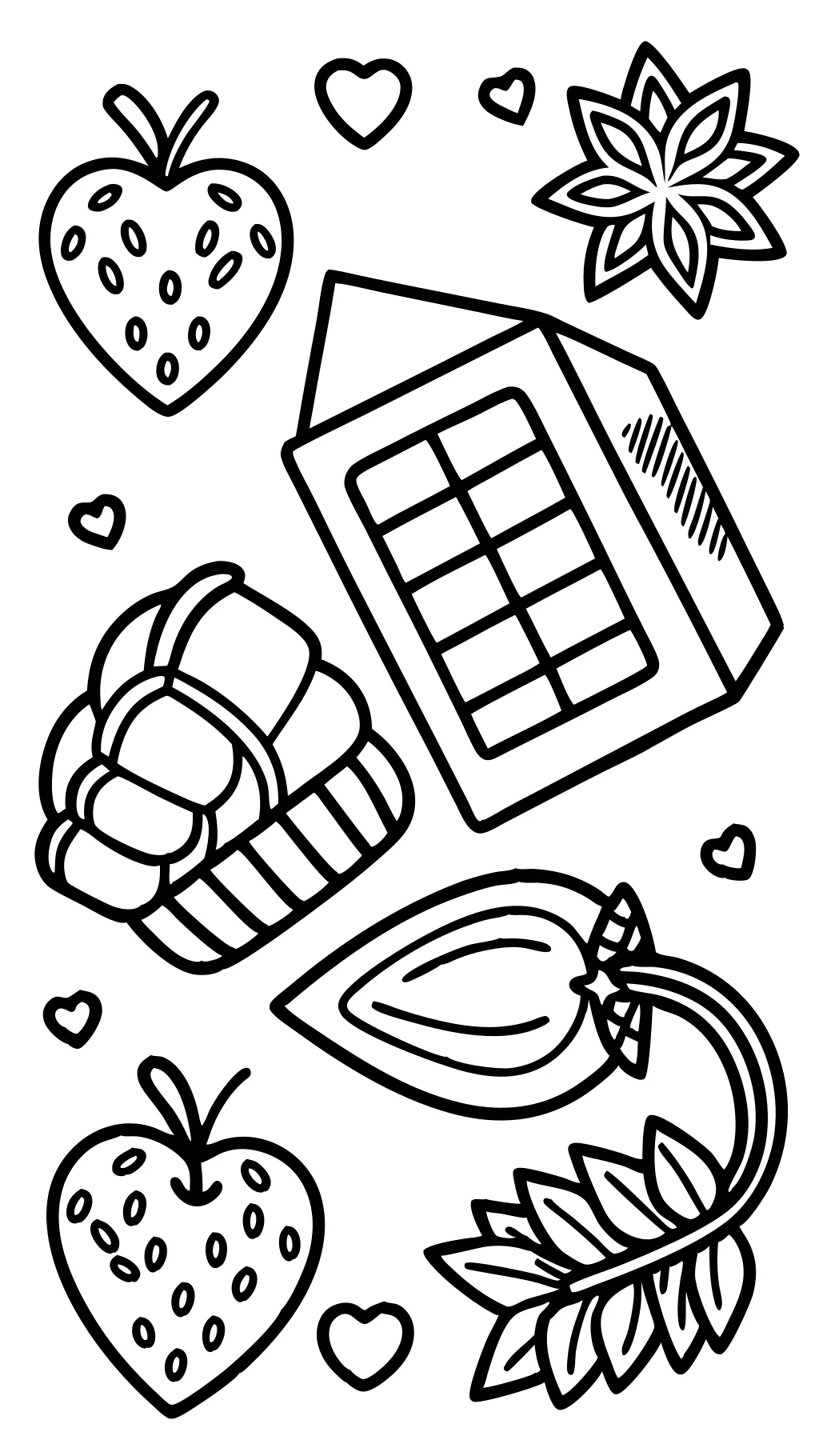 chocolate coloring page